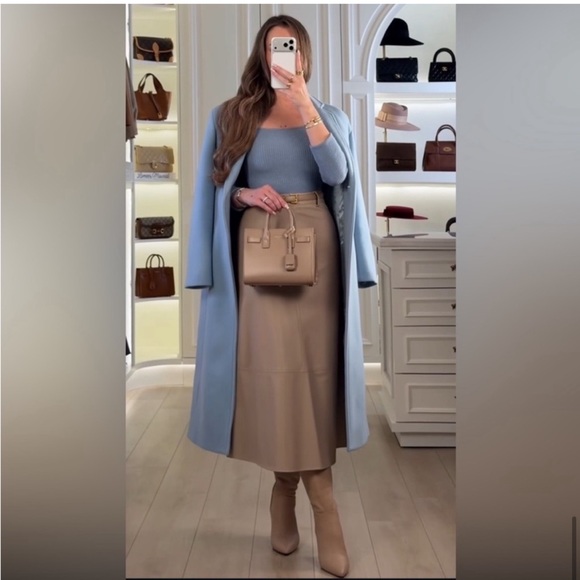 Zara Fitted Wool Blend Coat - Picture 8 of 15